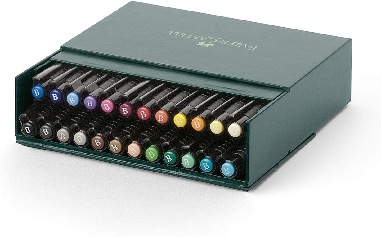 FABER-CASTELL PITT ARTIST Pen Broad - (Pack of 24) - Al Masam Stationery LLC
