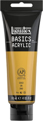 Liquitex BASICS Acrylic Paint, 4-oz tube, Gold - Al Masam Stationery LLC