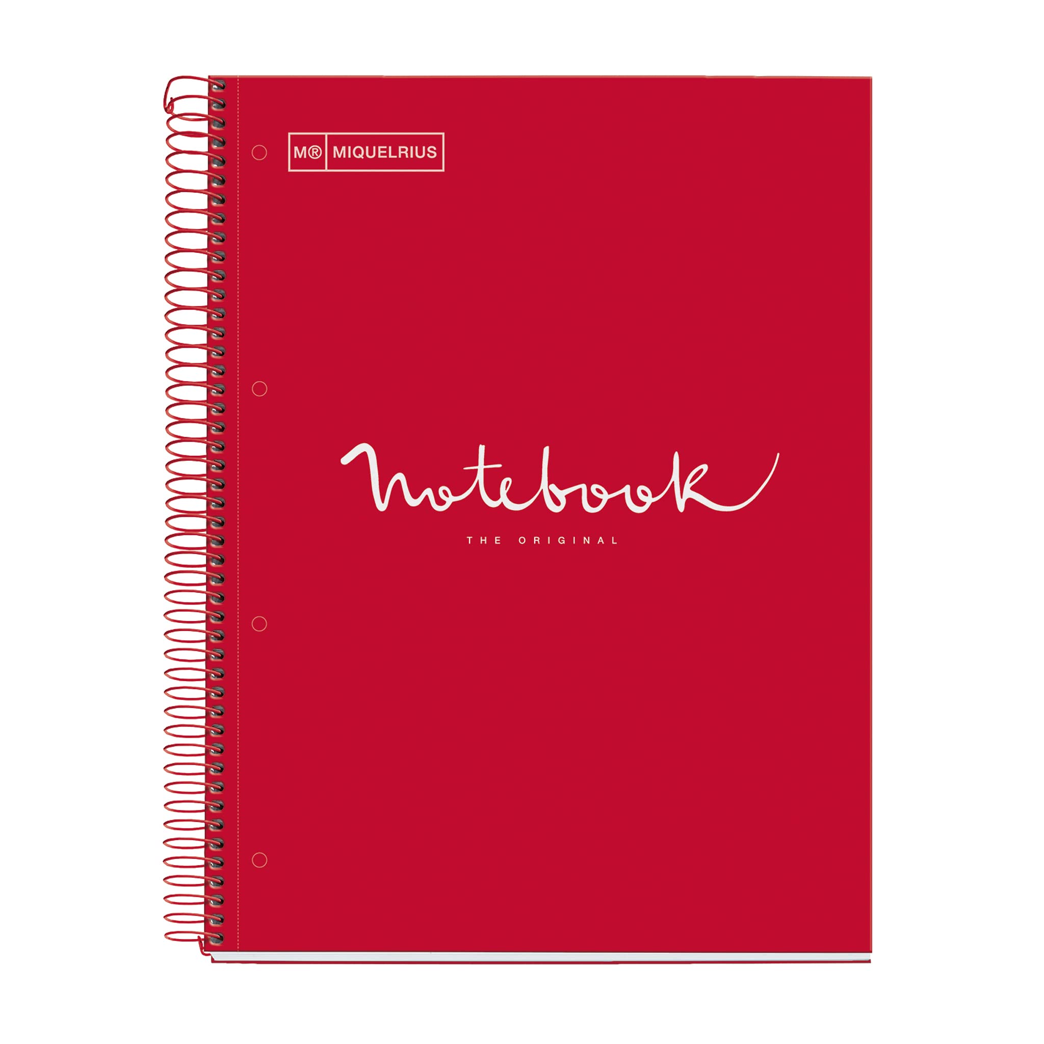 Miquelrius Notebook 5 Subject A4 90g Emotions Red - Al Masam Stationery LLC Main image