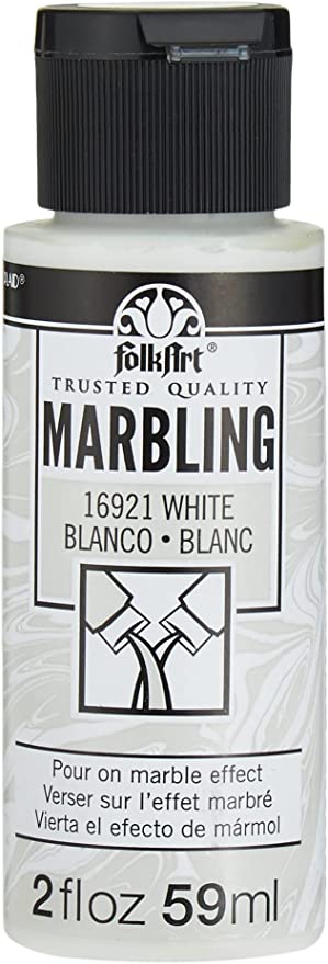 Folkart Marbling Paint Water-Based White Color 59Ml - MSP 16921 - Al Masam Stationery LLC Main image