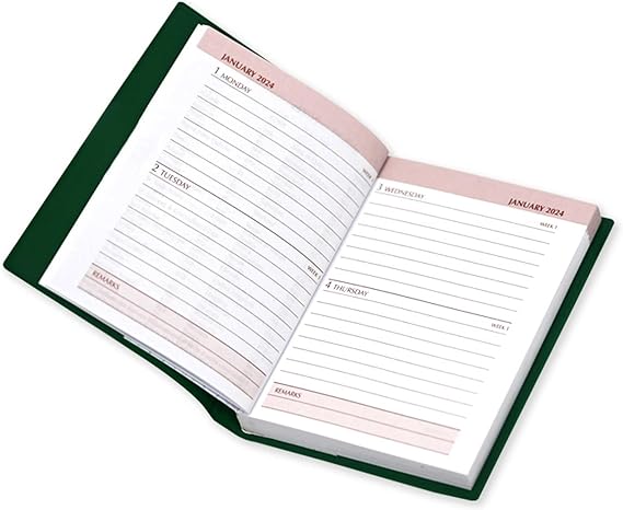 FIS Pocket Diary 2024 (English) Green - Al Masam Stationery LLC