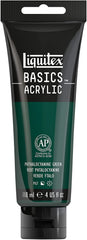 Liquitex BASICS Acrylic Paint, 4-oz tube, Phthalocyanine Green - Al Masam Stationery LLC