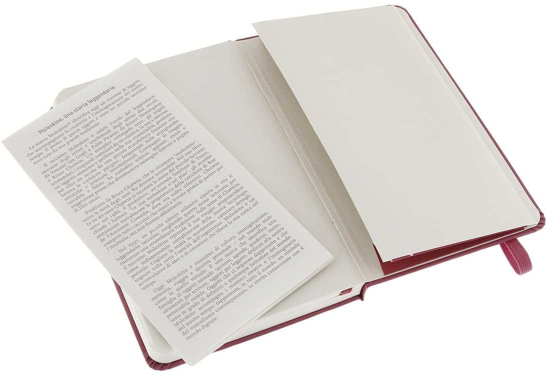 Moleskine Plain Notebook, Hard Cover Pocket Magenta - Al Masam Stationery LLC