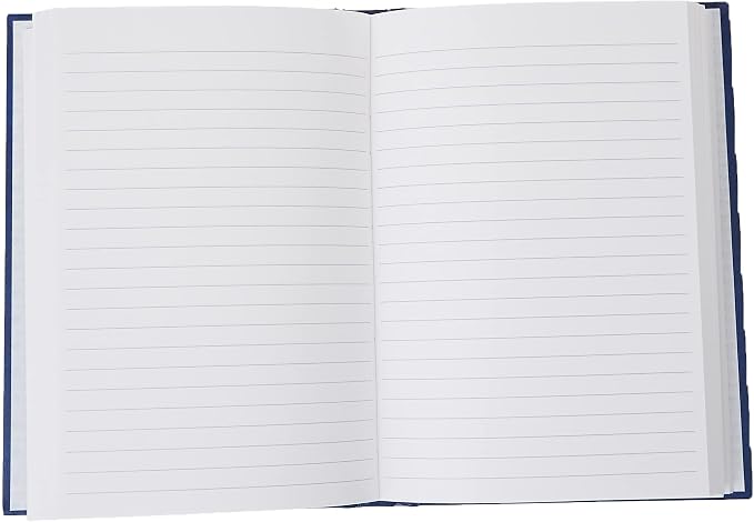 Blue Atlas Manuscript Spiral Pad Book with 192 pages, 10x8 inch size, featuring a durable spiral binding and smooth writing surface.