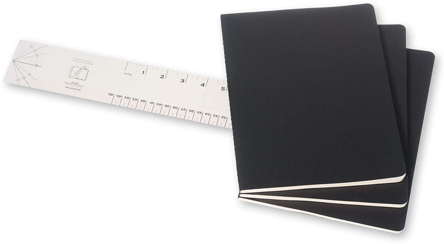 Moleskine Cashier Plain Extra Large Size Notebook Set of 3 Pcs Black - Al Masam Stationery LLC