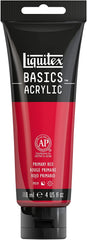 Liquitex BASICS Acrylic Paint, 4-oz tube, Primary Red - Al Masam Stationery LLC