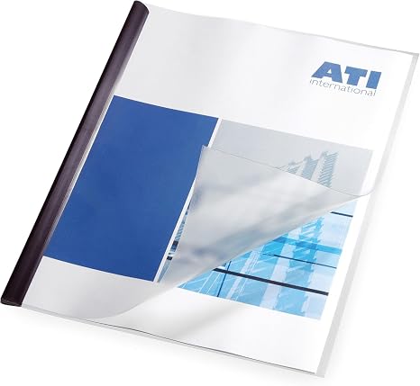 Atlas L Shape Folder A4 Clear for document organization, featuring a transparent plastic design and secure folder shape.
