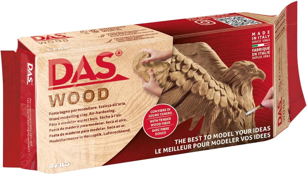 DAS Wood Modelling Clay 700g – Air-Dry Wood-Effect Clay for Crafts & Sculpting F348800-FP-01-88-0576-AMS43379-8000144009206 Main image