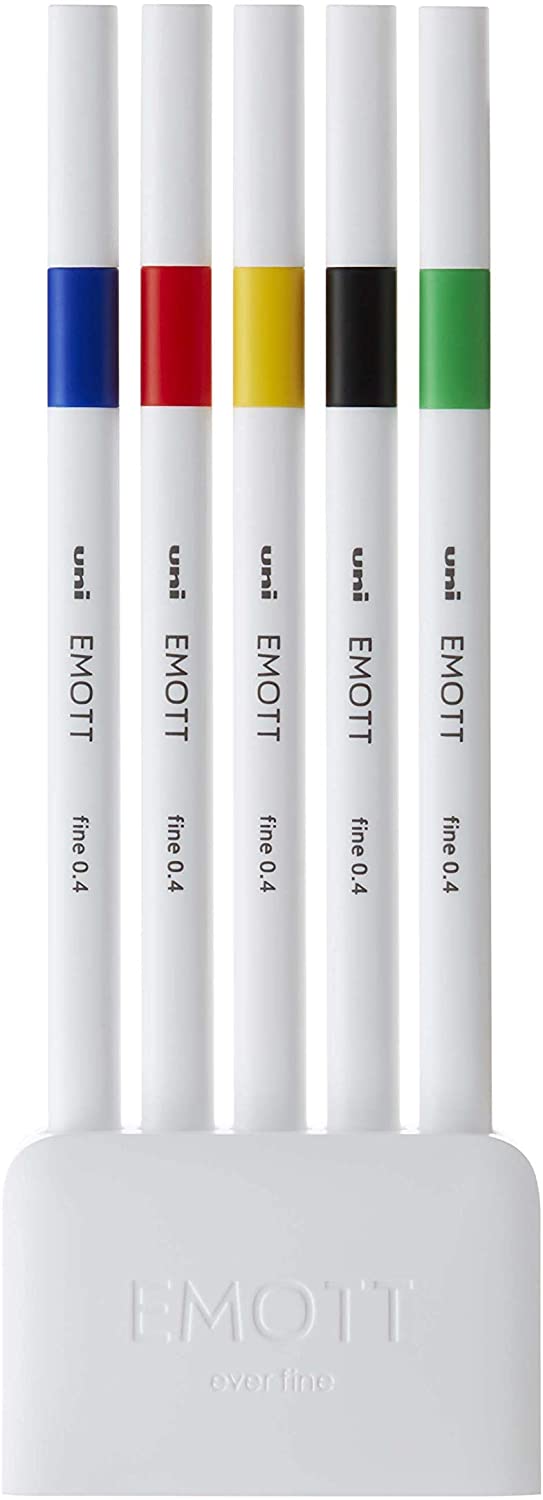 Uni EMOTT ever fine VIVID Color Pack of 5 color - Al Masam Stationery LLC