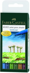 FABER-CASTELL PITT Artist Drawing Ink Pen Landscape colors - Al Masam Stationery LLC