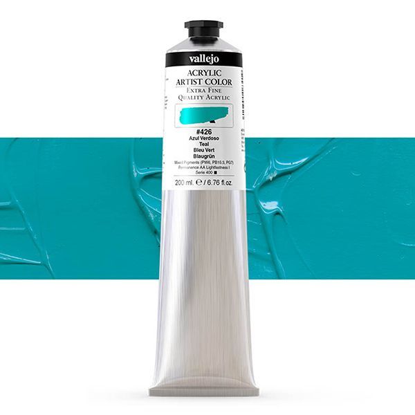 VALLEJO ACRYLIC ARTIST 426: 200 ML. TEAL - Al Masam Stationery LLC