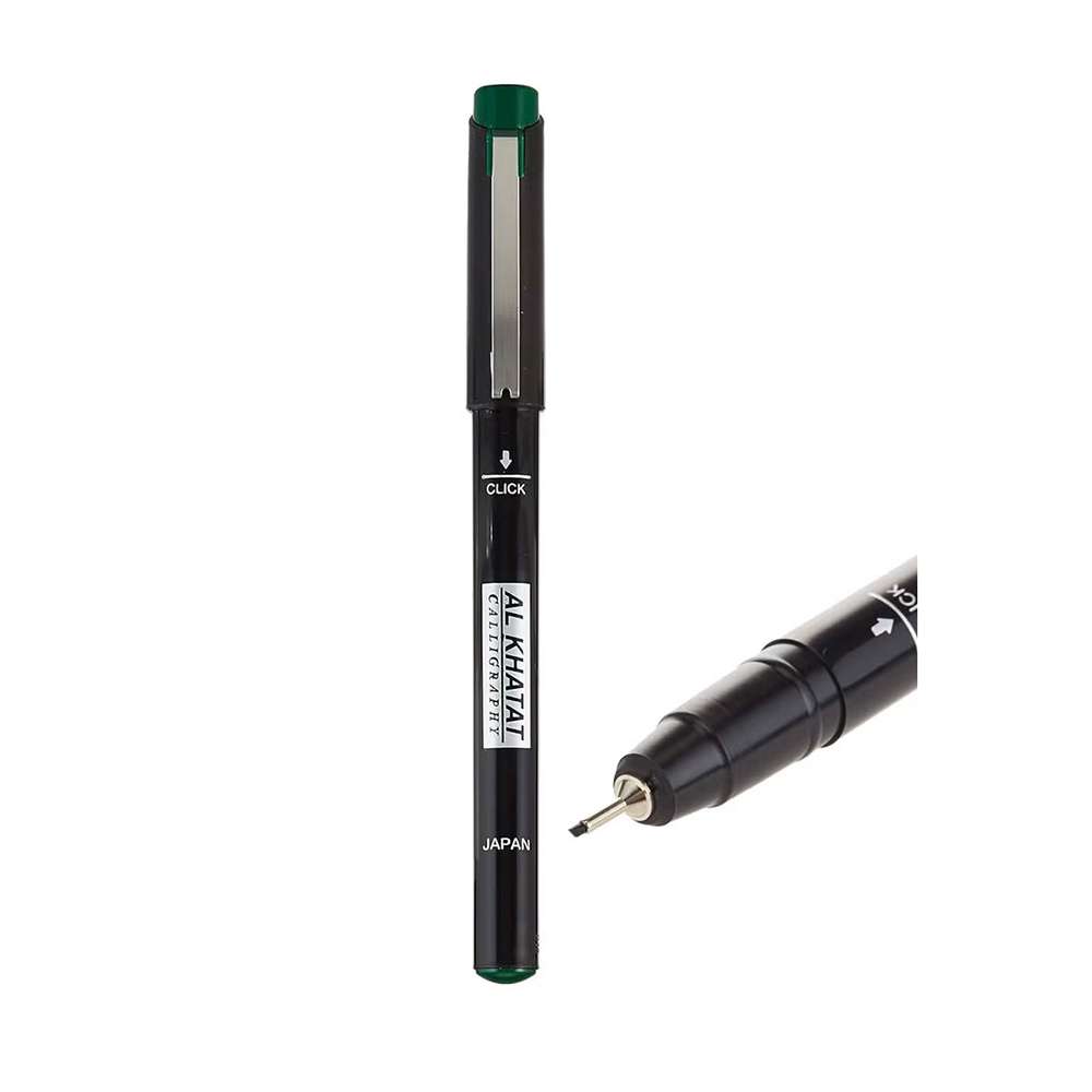 Al Khatat Calligraphy Pen 3.0 mm Green – Broad Fibre Tip Lettering Pen