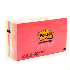 Post-it Notes Neon Colors 655-5PK. 3 x 5 in (76 mm x 127 mm),