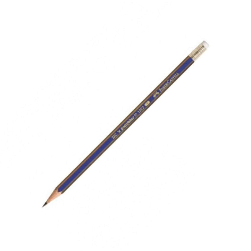 FABER-CASTELL Gold Faber Black Lead Pencil 2B with Eraser - Al Masam Stationery LLC