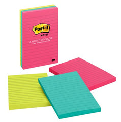 Post-it Notes Neon Colors 660-3AN. 4 x 6 in (101 mm x 152 mm),