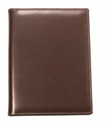 6601 Genuine Real Leather A5 Folder - Black / Brown - Al Masam Stationery LLC