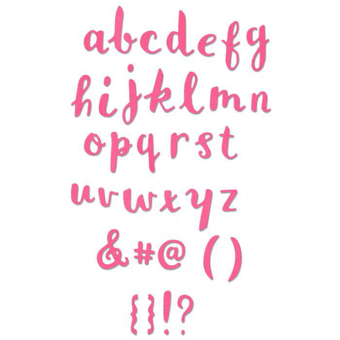 Thinlits Die Set 38Pk Brush Lowercase Alpha By Debi Potter - Al Masam Stationery LLC