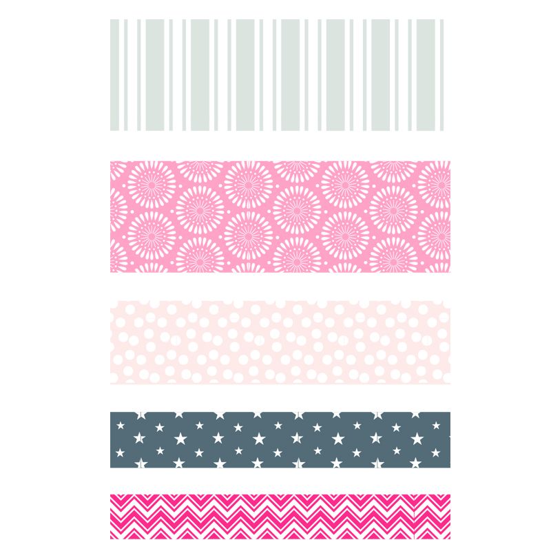 Accessory Washi Tape 5Pk (Assorted Patterns) - Al Masam Stationery LLC
