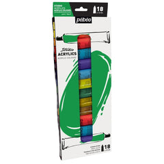 PEBEO STUDIO ACRYLIC HIGH VISCOSITY - BEGINNERS SET OF 18T12ML - Al Masam Stationery LLC