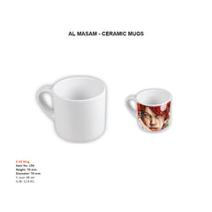 6 Oz Ceramic mug - CERAMIC MUGS - Al Masam Stationery LLC