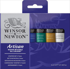 Winsor & Newton Artisan Water Mixable Oil Colour Starter Set, Six 21ml Tubes - Al Masam Stationery LLC