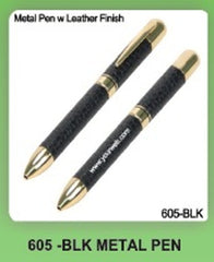 AMS-605 (Metal pen with leather finish) - Al Masam Stationery LLC