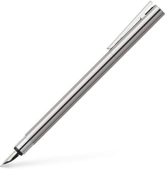 FABER-CASTELL FP Neo Slim Stainless Steel Shiny,F - Al Masam Stationery LLC