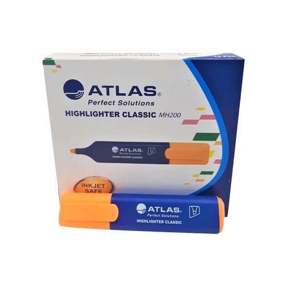 Atlas Orange Highlighter Pack | Text Marking Pens Secondary image