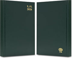 FIS Green A4 Hard Cover Arabic-English Daily 2026 Diary - FSDI41AE26GR