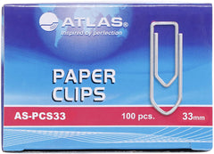 Atlas Paper Clip Ship Type 33mm Box of 10pcs - Al Masam Stationery LLC