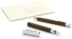 FABER-CASTELL Fountain pen Ondoro smoked oak F - Al Masam Stationery LLC