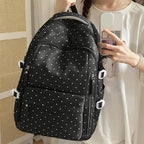 Atlas Girl Backpack 16.5" Kiki Black Dots school bag with spacious main compartment and adjustable straps.
