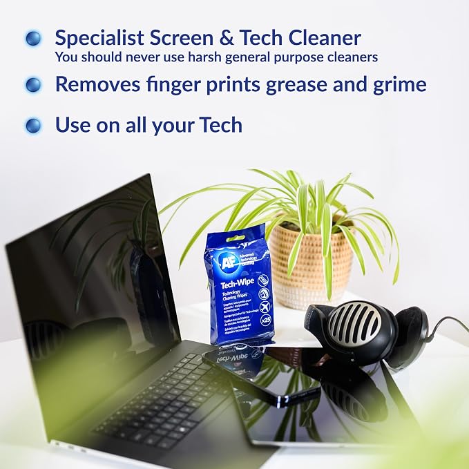 AF Tech-Wipes AMTW025P – 25 Pre-Moistened Screen Wipes