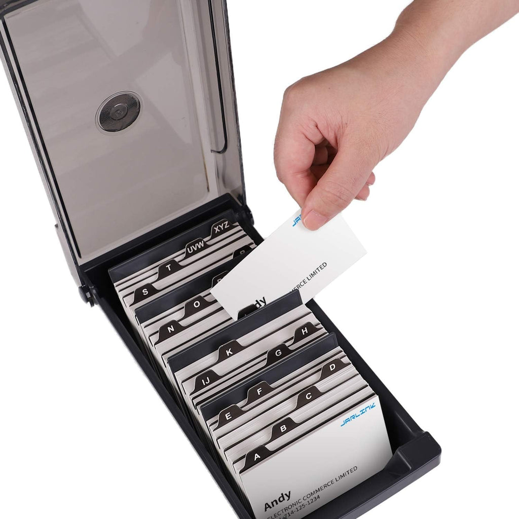 Atlas 500 Card Capacity File Case Black | Card Organizer
