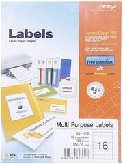 Formtec Label1600/105x37mm #16 - Al Masam Stationery LLC