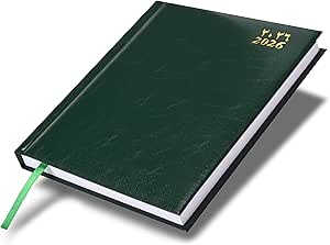 FIS Green A5 Vinyl 2026 Daily Diary - FSDI18AE26GR Main image