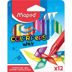 Maped Color Peps Wax Crayons Pack 12 Colors - Al Masam Stationery LLC