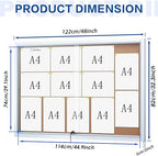 Bi-Office double door cork display notice board with enclosed frame and 132x97cm size, ideal for notices and announcements.