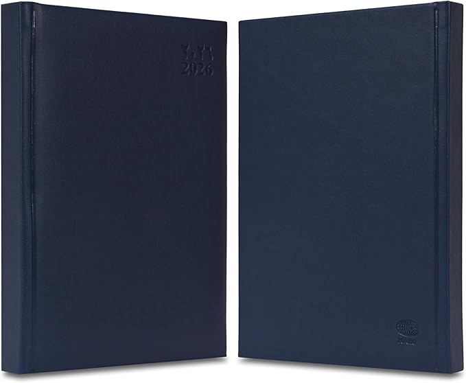 FIS Blue A5 Gold-Edge PU 2026 Daily Diary - FSDI20AEG26BL - Al Masam Stationery LLC