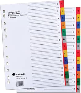 Atlas 1-5 PP Yearly Divider Multicolor | File Organizer