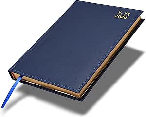 FIS Blue A5 Gold-Edge PU 2026 Diary - FSDI26AEG26BL Main image