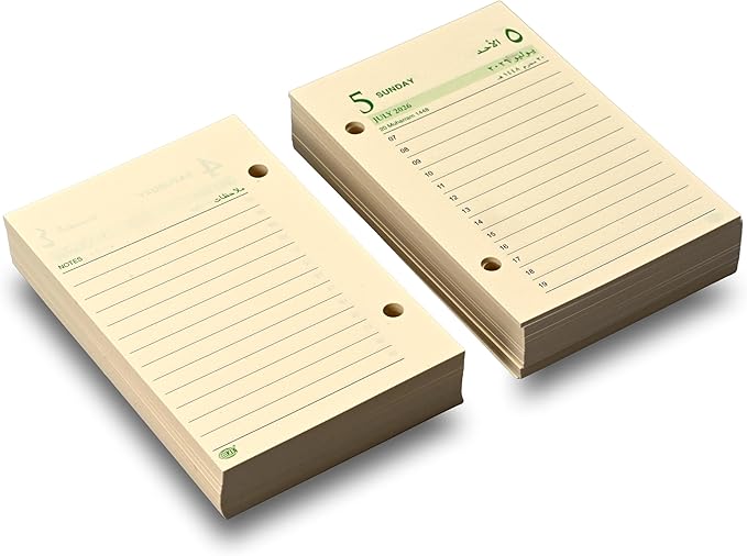 FIS 2026 Daily Block Calendar 80x120mm Arabic English – Ivory Paper - Al Masam Stationery LLC