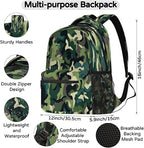 Atlas Boy Army Blue School Backpack with 18-inch size, featuring durable straps and multiple compartments for kids.
