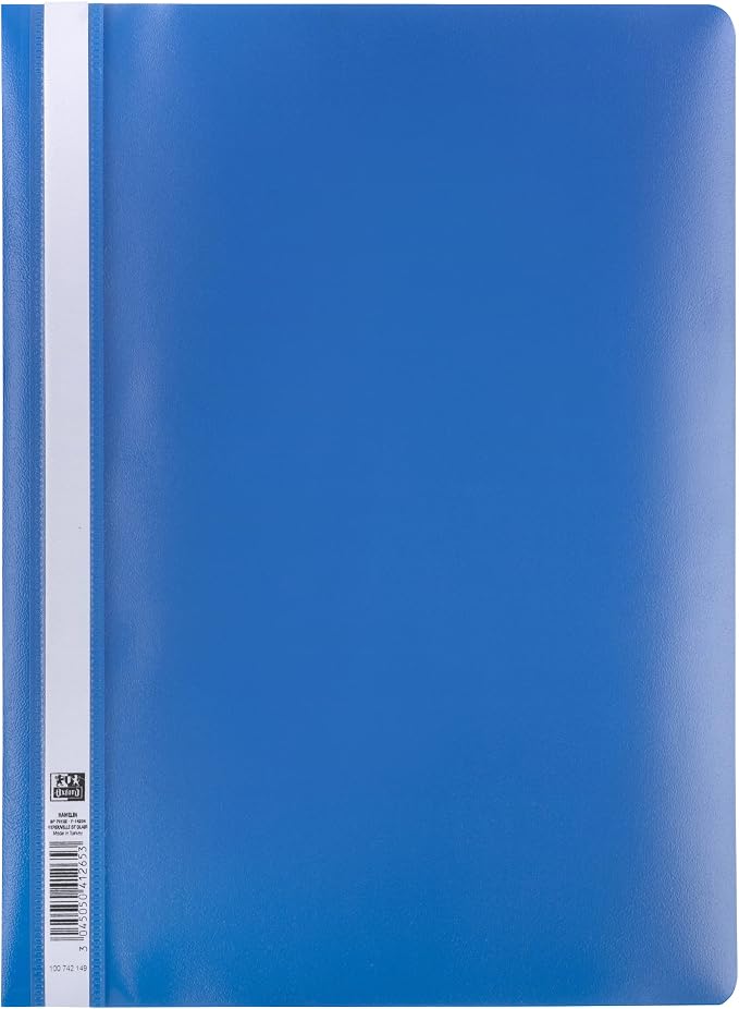 Atlas Thick PP A4 Flat File With Pocket Dark Blue