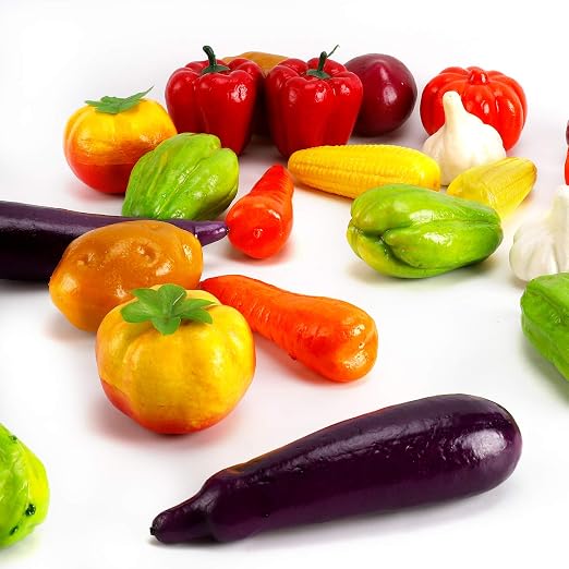 Simulated Vegetables for Crafts, Displays and Learning Activities