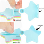 Star Sticky Notes 5x5cm – 200 Sheets