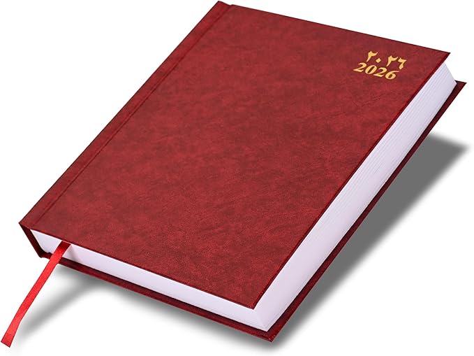 FIS Maroon A4 Hard Cover Arabic-English Daily 2026 Diary - FSDI41AE26MR Main image