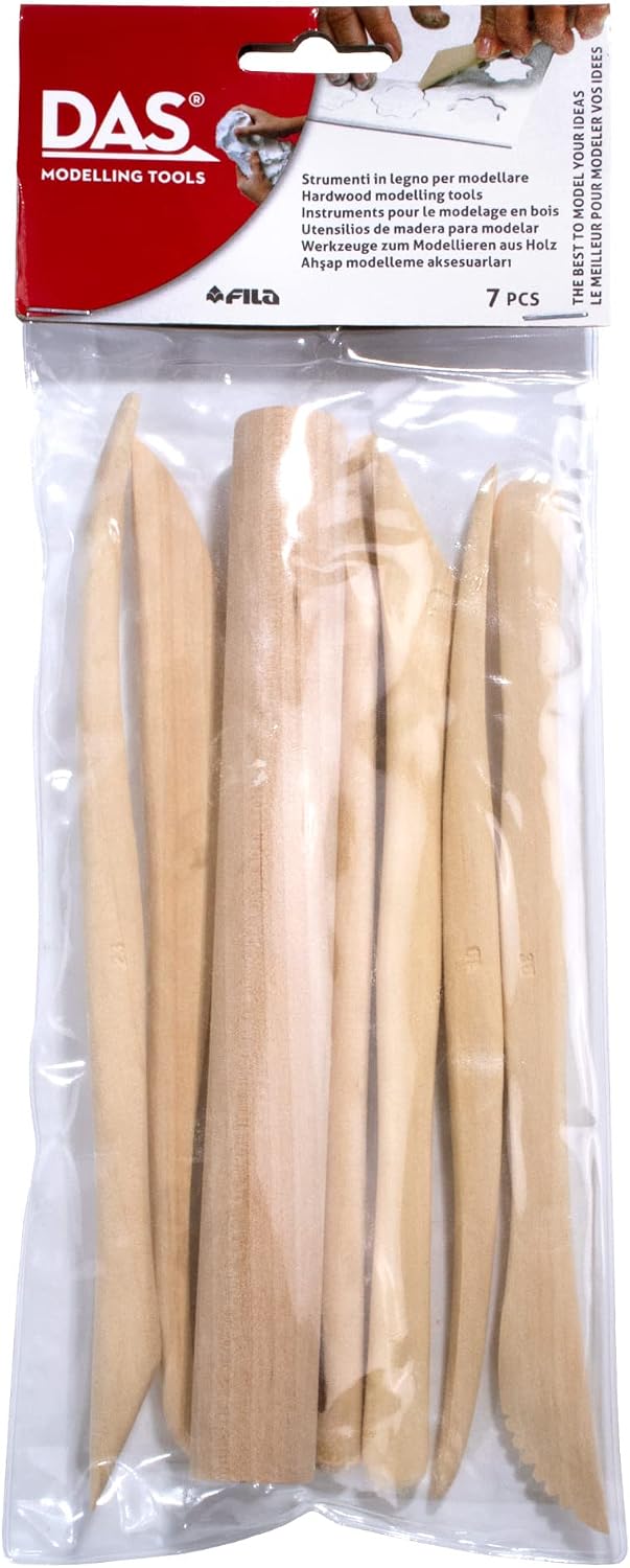 DAS Wooden Clay Cutters 7-Piece Set – Modelling & Sculpting Cutting Tools F688500-FP-01-88-0581-AMS43384-8000144688500 Main image