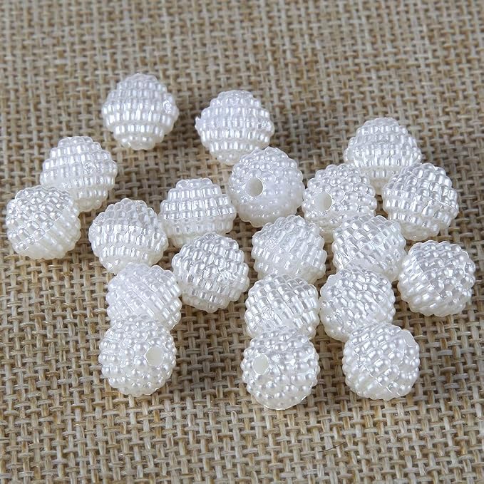White Round Craft Beads for Jewellery and DIY Projects