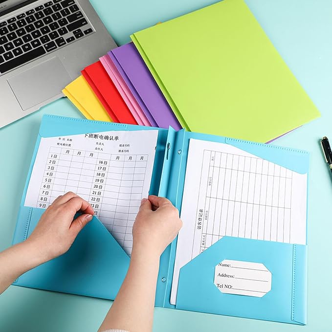 Atlas Clear Folder PP A4 Blue | Document File Folder